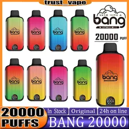 Original BANG 20000 Puffs Vapes disposable E cigarettes puff 20k 0% 2% 3% 5% 650mAh Type-C Charging 28ml