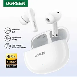 Słuchawki telefonu komórkowego Ugreen Hitune T6 ANC TWS bezprzewodowe słuchawki Aktywne odwołanie szumu Hi Res LDAC Bluetooth 5.3 Słuchawki dla iPhone'a 15 Pro Max Q240402