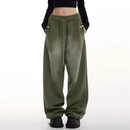 Calças femininas harajuku oversized sweatpants mulheres baggy y2k grunge coreano hip hop streetwear baddies jogger kpop calças vintage