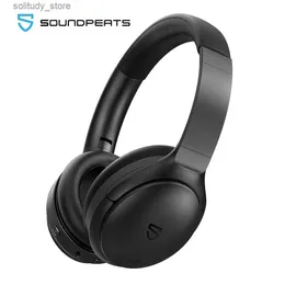 Fones de ouvido de telefone celular Soundpeets fones de ouvido com cancelamento de ruído ativo fones de ouvido sem fio Bluetooth fones de ouvido 40H Playtime ajuste confortável chamada clara Q240402