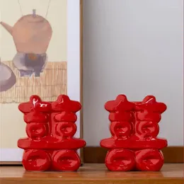 Vaser vas korridor dekoration matbord engagemang ornament ger gåvor till lyweds lyxiga och festliga hem trädgård röd va