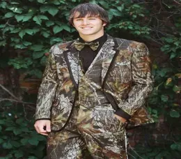 2018 Realtree Camo 웨딩 턱시도 농장 웨딩 위장 위장 복장 맞춤형 슬림 핏 mens 블레이저 패션 신랑 Wearjacketpant2936908