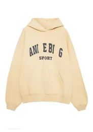 24SS AB Women Desginer Bing Fashion Cotton Hooded New Classic Letter Print Wash Water Stir Fry Color Snowflake Loose Sweatshirt Hoodies 173