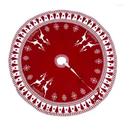 Carpets Christmas Tree Skirt Snowflake Elk Ornament Carpet Floor Mat Base Cover Xmas Year Party Decoration