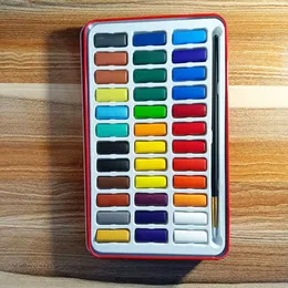 اللوازم الطلاء المائي الاحترافي في Metal Box 36Color Pans Full Grade Artist Qualit