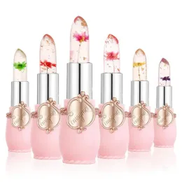 Gloss 6pcs szminki balsam do ust przezroczysty, długotrwały nawilżający kwiat kruk kremowy glosy makijaż veet piękno