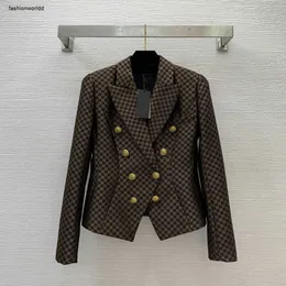 Varumärkesdräkt Kvinnor kostymer Coat Designer Womens Fashion Dinner Jacket Blazer Alphabetic Maze Jacquard Overcoat Blazer 02 april