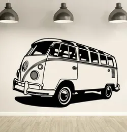 Travel Camper Van Vinyl Wall Sticker Travel Bus Style Wall Decal Removable Camper Tribute Wall Art Poster Auto Car Murals AZ305 204060426