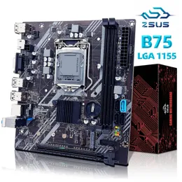 Placa-mãe ZSUS B75 LGA 1155 Placas-mãe de desktop suportam DDR3 RAM com interface NVME M2 USB30 SATA30 240326