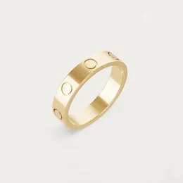 Klasyki Pierścień Pierścień Designer Para biżuteria Tytanium Zespół Modny Złoty Srebrny Rose Kolor Love Pierścień śrub