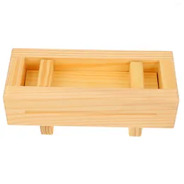 Servis uppsättningar Sushi Press Mold Maker Tool Rectangular Wood Rice Cake Oshizushi Box For DIY Home