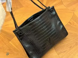 럭셔리 디자이너 토트 가방 loulou 퀼트 숄더 가방 검은 숄더백 니키 쇼핑 가방 여성 체인 핸드백 패션 데님 진짜 가죽 크로스 바디 지갑 지갑