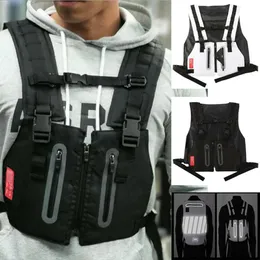 Reflective Outdoor Sport Vests Men 2021 Adventure Multifunction Breathable Tactical Pocket Utility Vest Streetwear Hunting Bag Jac3425929