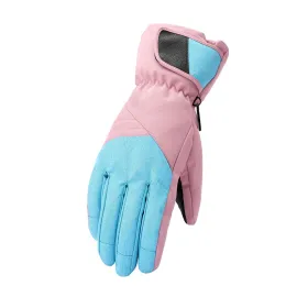 Handskar skidhandskar för män och kvinnor vattentät varm femfingerbomullskidåkning snowboardmotorcykelhandskar utomhussporter