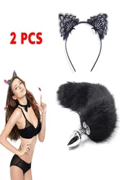 Sex Toys Black Fox Anal Plug Tail Butt Plug BdSm Flirt Anus Plug Dildo Cat Tails Erotic Cosplay Vuxen Sex Toys For Women Par X02995103