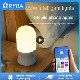 Nocne światła LED Inteligentna kontrola głosu Mały światło nowoczesny styl Dekoracja wyposażenia domu Stwórz dobrą atmosferę