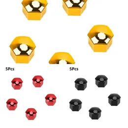 Upgrade 5 Stücke Auto Rad Reifen Nabenkappen 17/19/21 Mm Reifenmutter Schraube Anti-Rost Schutz Kappe Abdeckung Automobil Ändern Reifen Zubehör