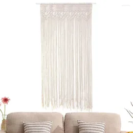 Tapisserier vägghängningar vävd tapestry boho dekorativ rustik trä handgjorda beige dekor elegant lägenhet sovrum sovsal dörr