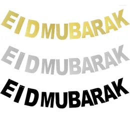 Decoração de festa Chicinlife Eid Mubarak Bunting Banner Muçulmano Pendurado GarlandHajj Ramadan Suprimentos