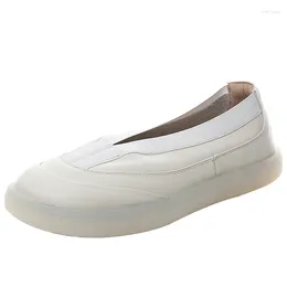 Sapatos casuais senhoras plana bailarina mocassins deslizamento no vintage avó primavera verão condução mulher mu chinelos 34-43