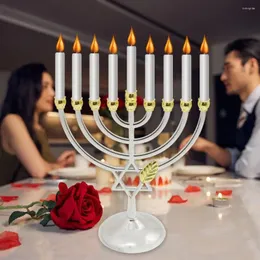 Подсвечники 9-филиальная подставка Classic Craft Po Prop Menorah Металлический подсвечник Украшение дома