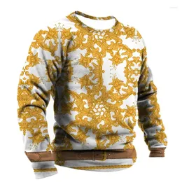 Männer Hoodies Luxus Social Gold Kette 3D Druck Pullover Barock Grafik Sweatshirts Für Männer Kleidung Casual Streetwear Frauen Lange hülse
