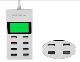 8port USB Hub Wall Ładowarka AC Adapter zasilający US UE Wtyk Gniazda ładujące gniazdo przedłużające się z przełącznikiem9072557