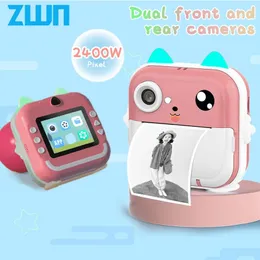 Dzieci 1080p HD Digital Camera Toys Instant Print For Kids Thermal Po Wideo z 32G Pamięć karta 240319