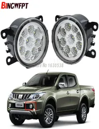 2pcspair High bright Car Styling Round Bumper 12V H11 LED Fog Light Halogen lamps For Mitsubishi L200 Triton Strada Fiat Fullback3129425