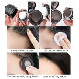 4 Farben Haarschattenpulver Haaransatz Reparatur Haarschatten Trimmpulver Make -up Haar natürliche Abdeckung