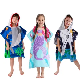 Children's bathrobes are popular European and American cartoons, and bath towels can be worn with extended cotton hooded capes