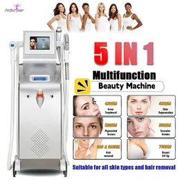 Latest 5 IN 1 Multifunction Machine Ndyag Laser Tattoo Hair Removal Equipment RF Face Lifting Skin Tightening Acne Pigment Vascular Treatment Salon 2 Years Warranty