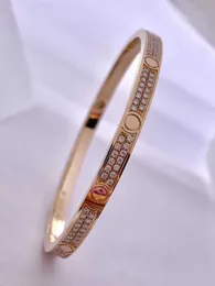 Carts bracelet Full Sky Star Bracelet Narrow 18K Rose Gold Love Wide Natural True Diamond Black Nail