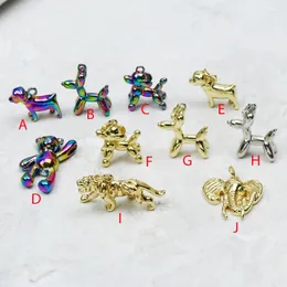 Pendant Necklaces 20 Pieces Electroplating Lovely Ballon Animal Accessories Colorful Metalic Jewelry Gift 60340