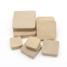 Garrafas de armazenamento 10 PCS Manual Natural Fatias de Madeira Bloco de Escultura Base de Selos de Scrapbooking de Bambu