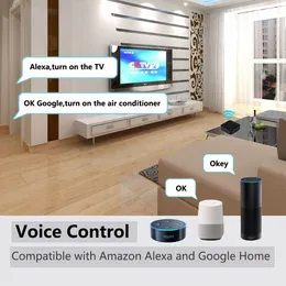 TUYA SMART IR Fjärrkontroll Inbyggd temperatur- och luftfuktighetssensor för luftkonditionerings-TV DVD AC fungerar med Alexa, Google Home