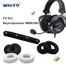 Beyerdynamic MMX 300 MMX300 MMX300 헤드셋 부품 가죽 쿠션 벨벳 이어무 헤드셋 슬리브 커버를위한 액세서리 교체 이어 패드