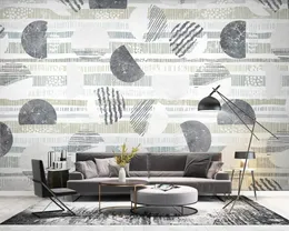 壁紙Papel de Parede Modern Abstract Lines Geometric 3D Wallpaper Mural for Living Room Sofa TV Wall Bedroom Papers Home Decor