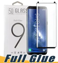 Ab cola completa adesivo protetor de tela vidro temperado caso amigável 3d curvado para samsung s22 s21 s20 ultra s10 s8 s9 plus nota 205953205