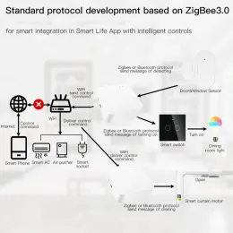 Tuya Zigbee Smart Gateway Smart Home Multi-Mode WiFi Bluetooth Mesh Zigbee Hub Smart Life App VOCE Controllo vocale per Echo Google Home