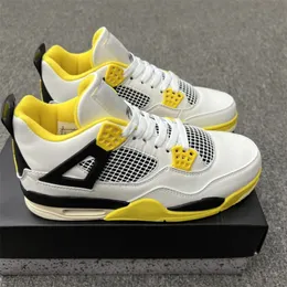 4S Vivid Sulfur 2024 J Balvin Basketball Shoes 4S 하이퍼 바이올렛 산화 녹색 군용 블루 남성 여성 운동화 상자