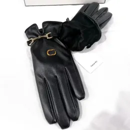 Перчатки высококачественные мужские женские металлические Gloves Gloves Designer Brand Двойная буква сгущается, держите теплую перчатку зимние спортивные виды спорта Pure Pure
