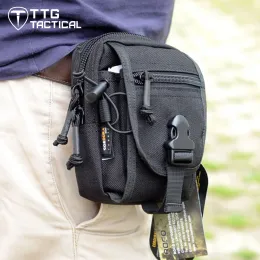 أكياس TTGTACTICATICAL Sports Tactical Ceist Weist Acags Compact Molle EDC Pouch Utility Gadget Pouch Protable Belt Belt Bel