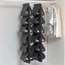 Pudełka do przechowywania 6 warstw wiszących torby przeciw kurzu sypialni buty z haczykowym składanym szafą organizator szafy