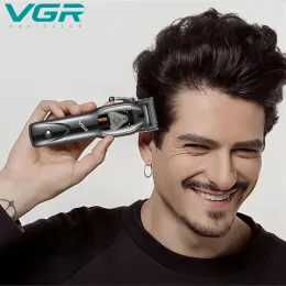 VGR Cabelo Clipper Profissional Hair Trimmer DLC Coating Máquina de corte de cabelo ajustável Máquina de barbeiro de alta potência para homens V-653
