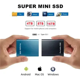 Für Xiaomi SSD Flash Festplatte externe Typ-C-Hochgeschwindigkeit 8TB 4TB 2TB USB3.1 SSD-Speicher Tragbares HD-Festplatten für Laptop/PC