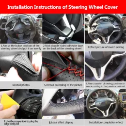 Genuine Leather Steering Wheel Cover – Black – For Ford Mondeo MK4 (2007-2014)