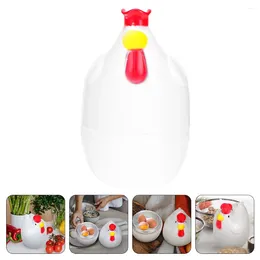Caldeiras duplas adoráveis galinhas projetadas ovo caçador vaporizador de cozinha de cozinha (branco)