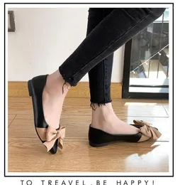 Casual Shoes Comemore Flat Shoe Bow Elegant Summer Woman With Low Heels Women Ballet Flats Pointed Female Office 2024 Loafers