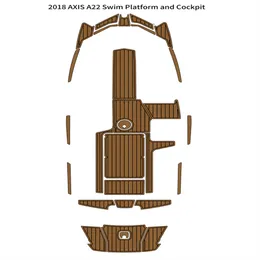 ZY 2018 AXIS A22水泳プラットフォームコックピットパッドボートEVA FOAM FAUX TEAK DECK FLOOR MATバッキングセルフ接着剤SEADEKゲーターステップスタイルパッド